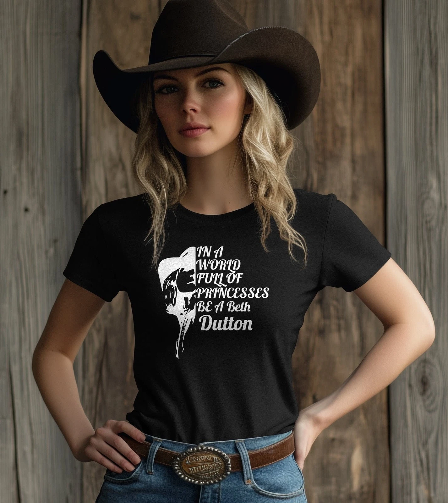 Unisex Dutton Princess 13 Western Line Dancing Cowboy T-Shirt
