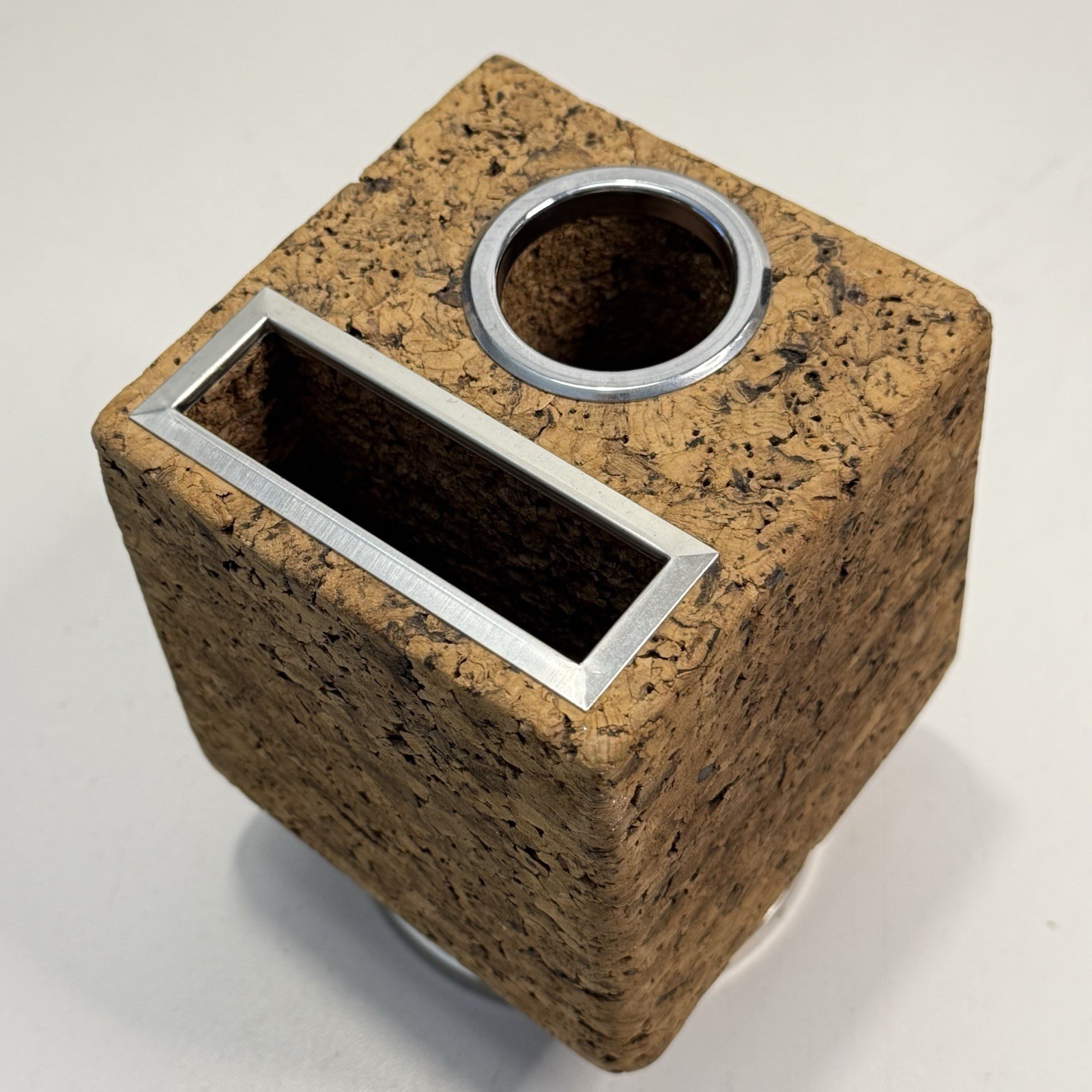 Park Sherman Cork Bulletin Cube Rotating Desk Organizer