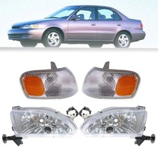 For Toyota Corolla 1998-2000 Corner Parking Signal Lights Headlights Combo Set