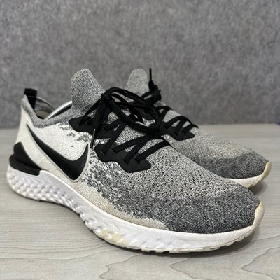 Nike Epic React Flyknit 2 Mens 13 Oreo White Pure Running Shoes BQ8928-101