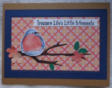 Stampin Up Card Kit Spring Bird Branch TREASURE LIFE'S LITTLE MOMENTS Birthday