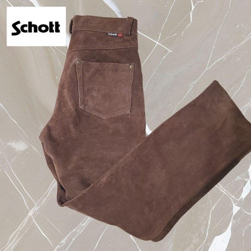 SCHOTT suede leather pants made in USA schott American casual w28