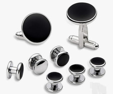 316L Stainless Steel 8 pc Cufflinks Shirt Studs Business Wedding tuxedo Gifts