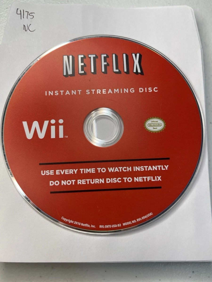 Original Netflix Instant Streaming Disc (Nintendo Wii) Game Disc