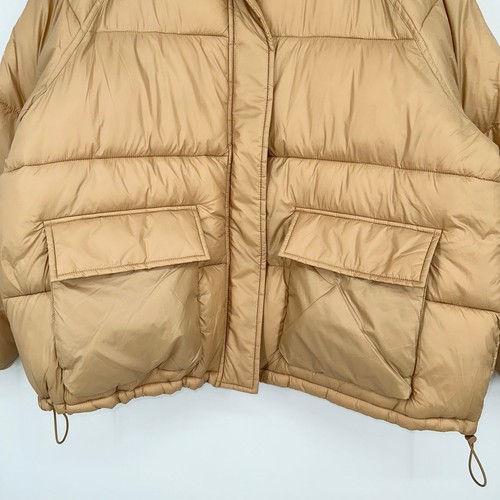 NWT Abercrombie & Fitch Oversized Utility Puffer Jacket, Size XL, Light Brown - Picture 7 of 13