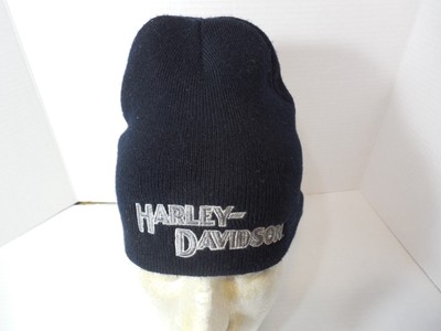 Harley-Davidson Motorcycles Black Beanie Hat Winter Cap Knit Biker