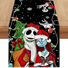 Linen Christmas Table Runner 72 Inches Long Christmas Xmas Winter Holiday Hom...