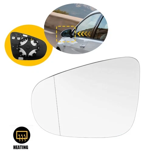 Front Heated Mirror Glass Driver Side for Volkswagen Golf 2010-2014 5K0857521A