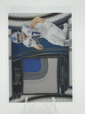 2023 Panini Select - Jumbo Rookie Swatches Sam LaPorta #SWA-SLA White Prizm /75