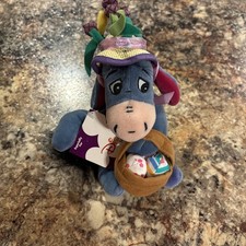 Disney EASTER bonnet Eeyore bean bag plush retired collectible eggs basket