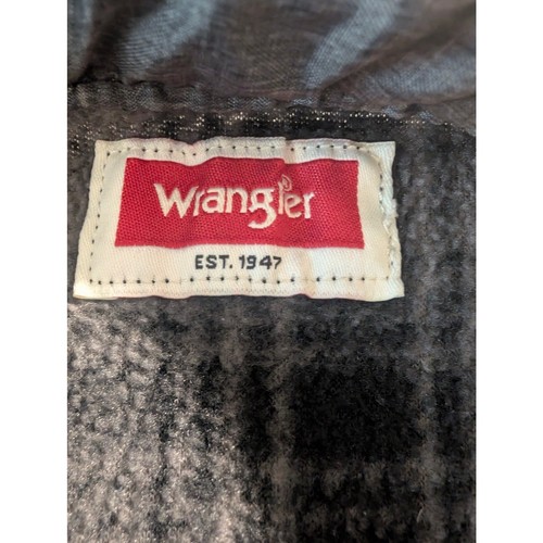 Wrangler Herren Langarm Flanell Hemd zum Knöpfen Grün & Schwarz Gr. Medium - Bild 4 von 6