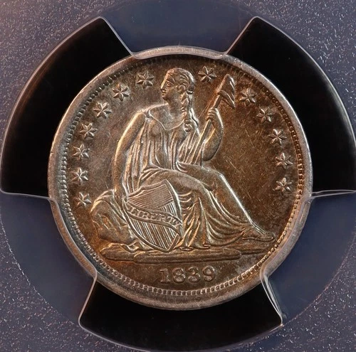 1839 Seated Liberty Dime "No Drapery" - PCGS AU50! Gorgeous Eye Appeal! PQ+