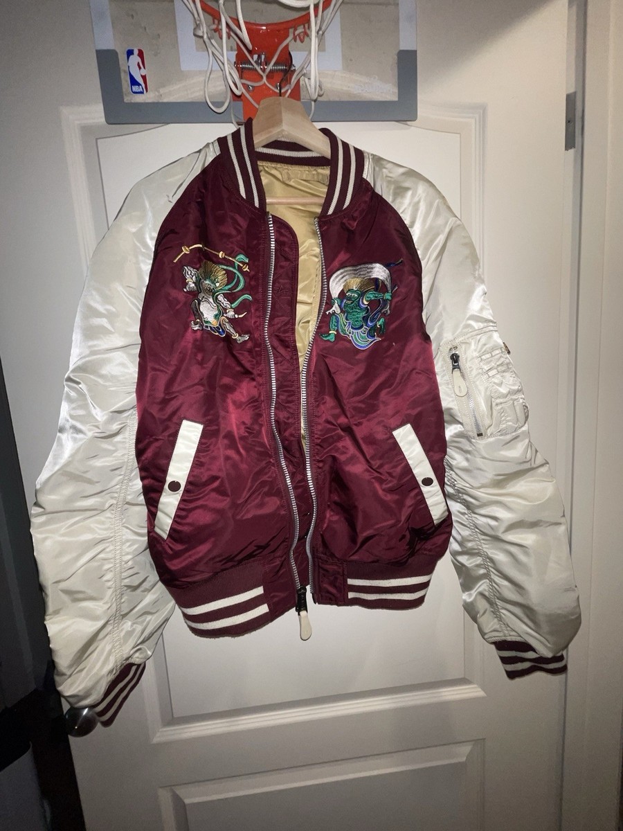 alpha industries ma-1 souvenir jacket mens large slim fit | eBay