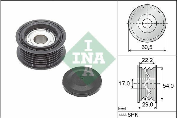 Neu - Schaeffler Ina 532085410 Umlenk-/FüHrungsrolle, Keilrippenriemen FüR Vw-image