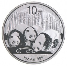 2013 China 10 Yuan Chinese Silver Panda Coin 1 Oz. *0538