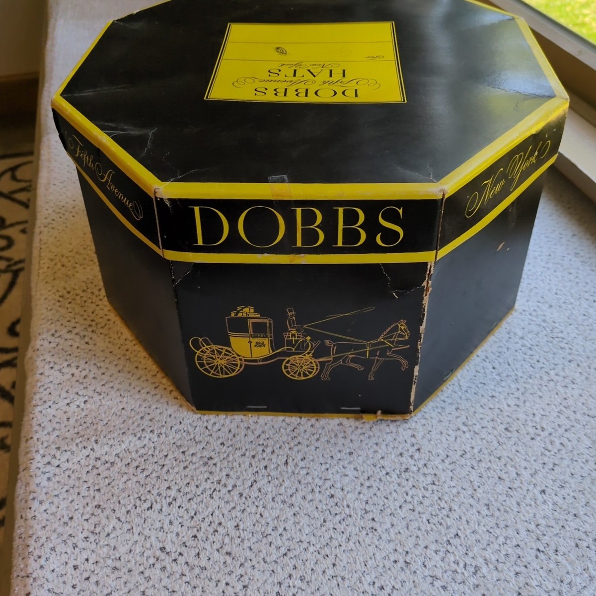 Vintage 1950s Dobbs Fifth Avenue New York Hat Fedora w Box 7