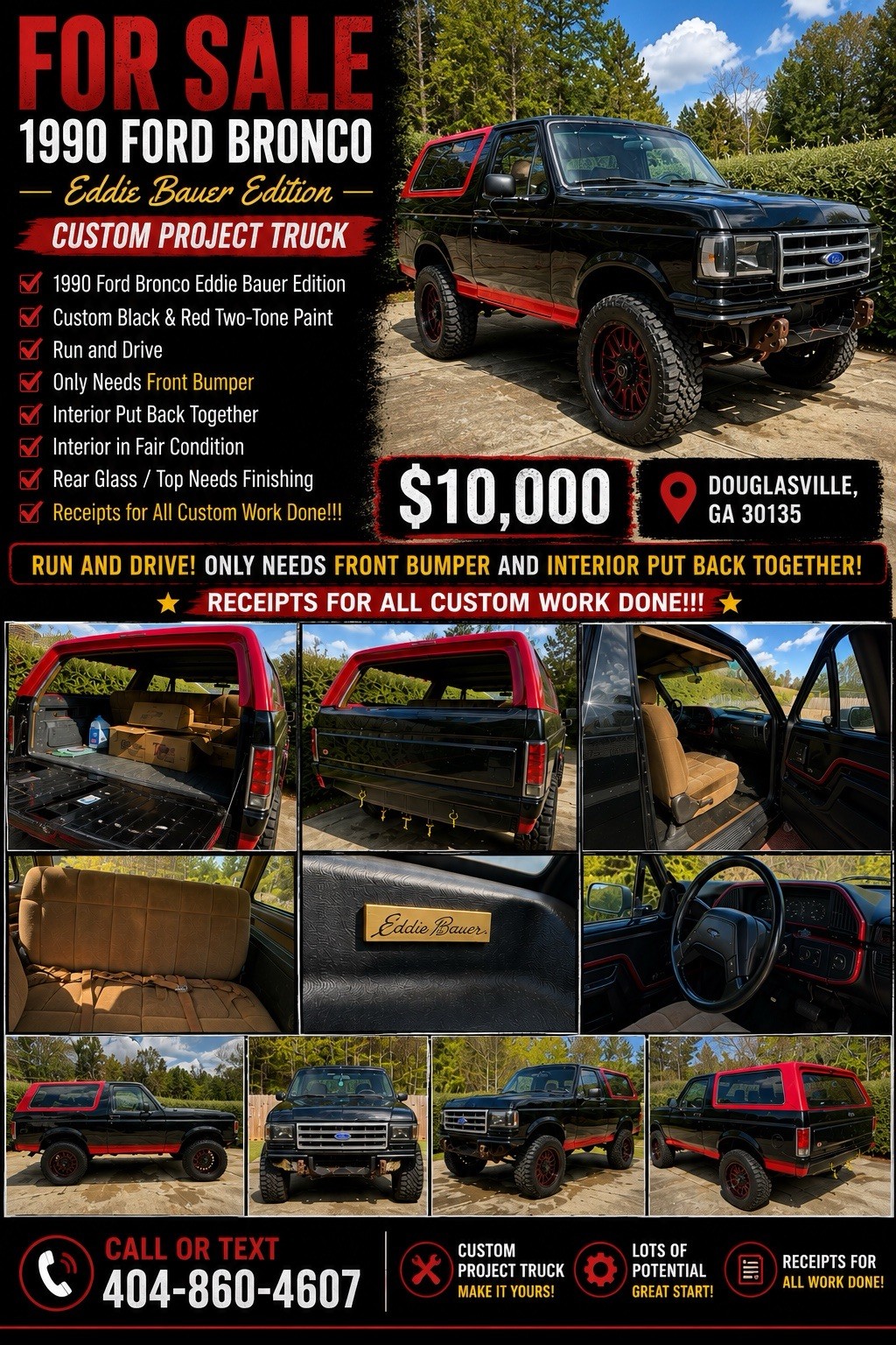 1990 Ford Bronco for sale in Conyers Georgia