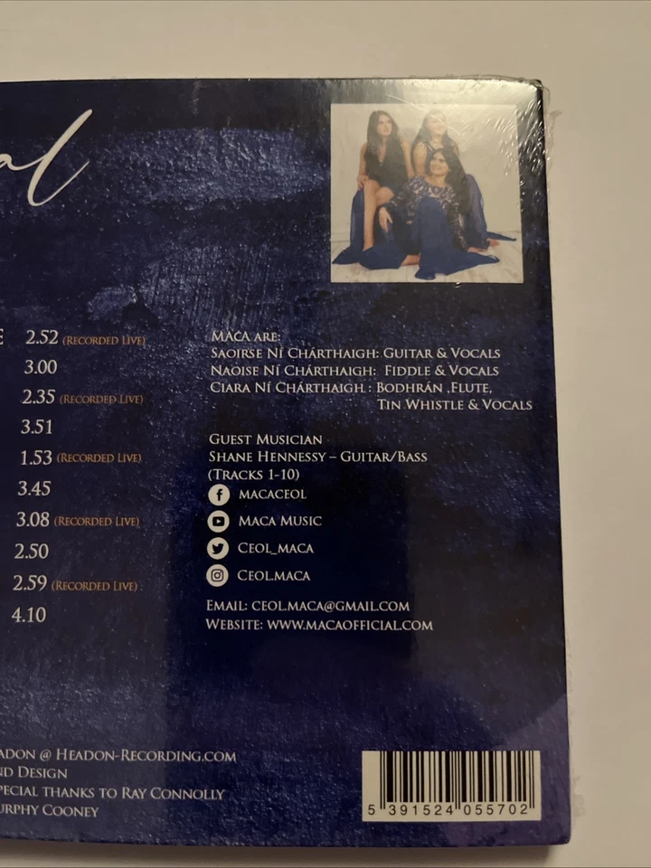 MACA - SPIRAL. CD Album. Irish Folk Music. Vocal. Sealed. - Image 4 of 4