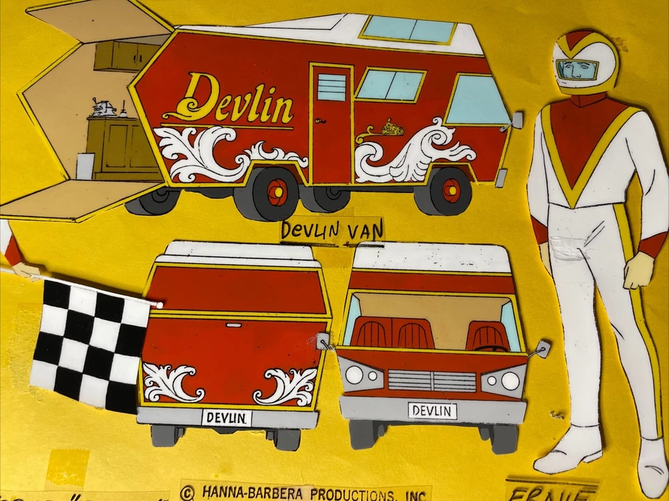 Celular de animação DEVLIN Hanna-Barbera modelo células desenhos animados vintage 1974 arte RARA I8 - Imagem 4 de 4