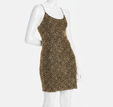 Alice + Olivia Women's Black Gold Giselle Embellished Mini Slip Dress Size S/M