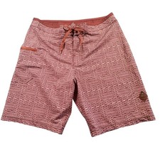 Prana Catalyst Board Shorts Men's 33 Swim Trunks UPF 50 Patterned Surf Quick Dry