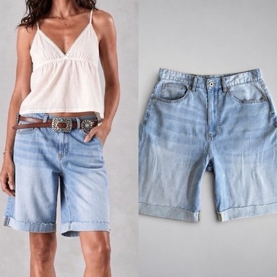Damen Jeans SEXY WOMAN Bermuda M 38 L 40 XL 42 Stretch Kurze Hose Shorts Boho