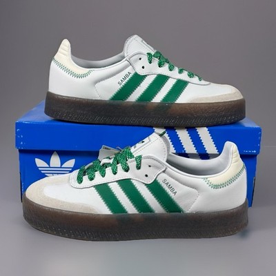 Adidas Sambae White Green Gum W US 8. IE9105
