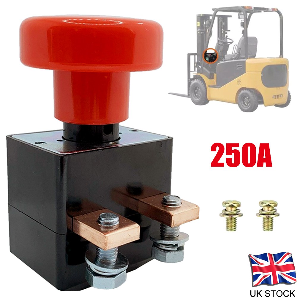 Battery Isolator Kill Master Switch Push/Pull Button Emergency Stop 12-220V 250A