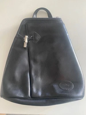 Longchamp Sac à dos Homme / Mixte vintage 90's Très bon état / Cuir pleine fleur - Photo 1/4