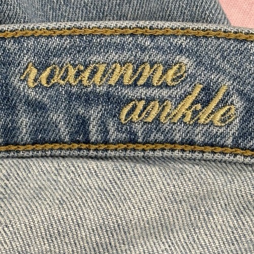 7 For All Mankind Roxanne Ankle Jeans Blue Denim Mid Rise Skinny Women’s Size 27 - Picture 3 of 19