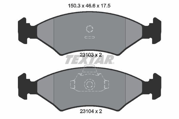 Front Brake Pad Set Fits Ford Mazda TVR Westfield Textar 2310301