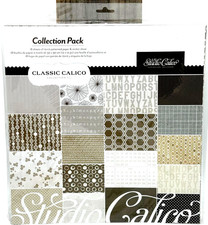 Studio Calico Collection Paper Pack Classic Calico Scrapbooking Neutral 12 x 12