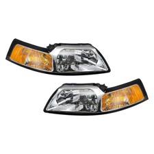 For Ford Mustang 99-00 Headlight Set Driver Passenger Side Replacement