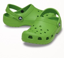 Crocs Kids Classic Clogs Green Lightweight Comfort Slip On Water Sandals Shoes