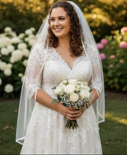 This wedding veil is Shine to shine and complete your beautiful wedding gown!!