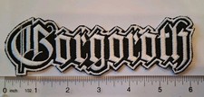 Gorgoroth White Logo Embroidered Patch Iron On Or Sew On Black Metal