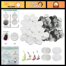 200 Sets Button Maker Supplies - 58mm/2.25" Blank Buttons, Pin Backs, Covers  F