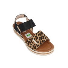 Rieker Damen Riemchensandale Schwarz/ Leo- Pr...
