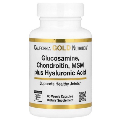 California Gold Nutrition, Glucosamin, Chondroitin, MSM, Hyaluronsäure, 60 Kapse