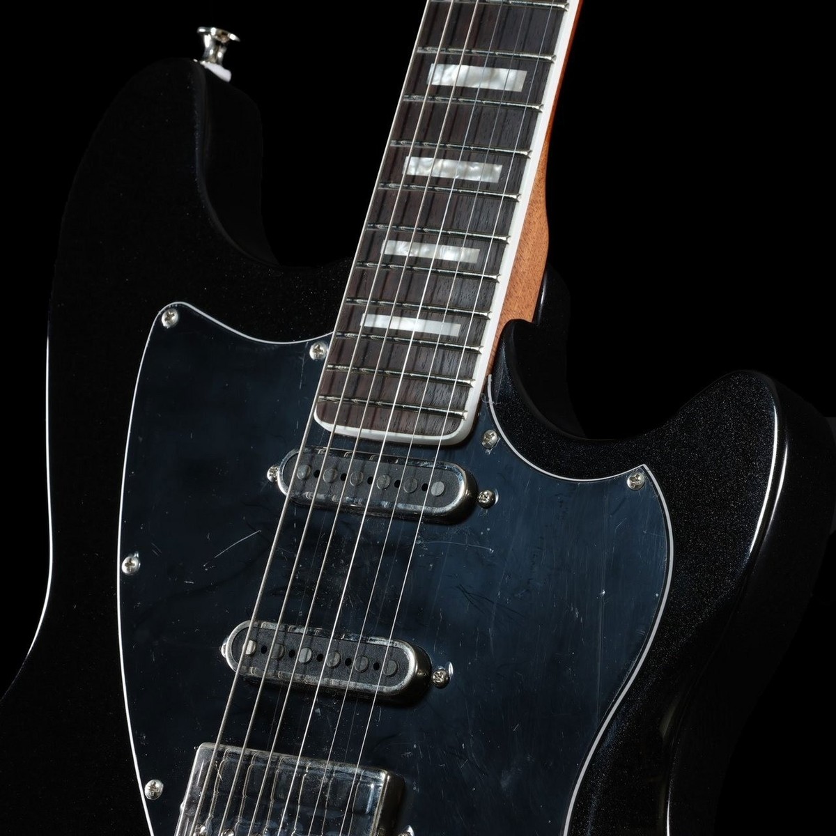Guild Surfliner Deluxe Black Metallic SSH Vintage Offset Electric