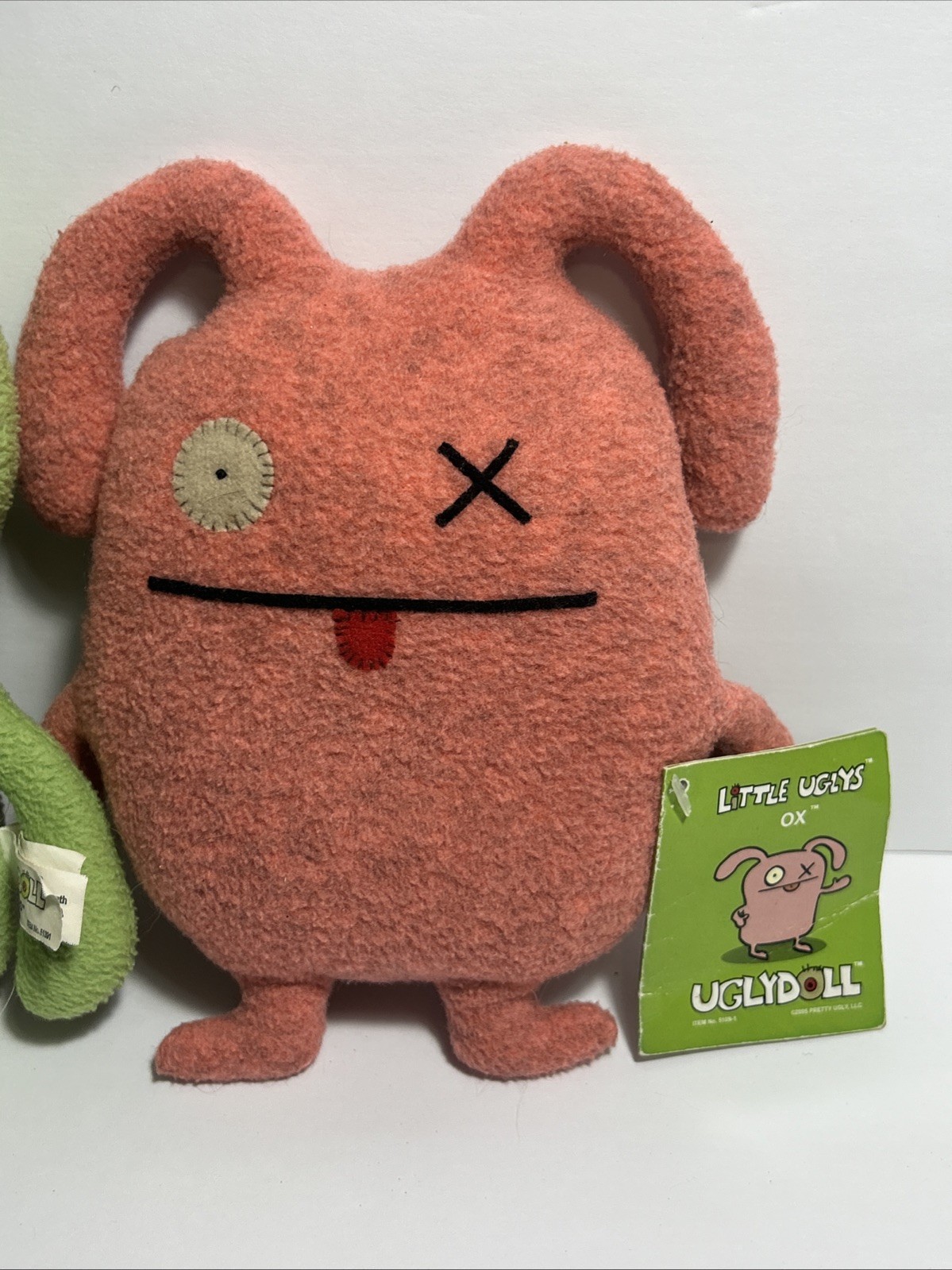 UGLY DOLL  Lot Of 2 - Pink Ox (with Tag 2005 & Jeero 2002 Pretty Ugly LLC RARE