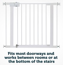 Safety 1st Easy Install Walk Thru Baby Gate Fits 29" - 38" 28" Tall White Secure