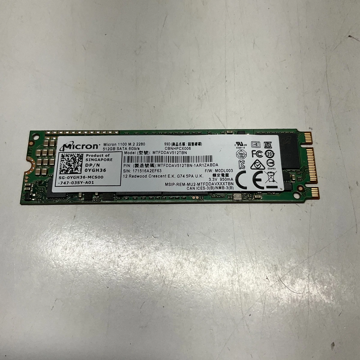 Micron SATA III 512 GB Solid State Drives for sale | eBay
