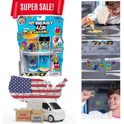 MrBeast Lab Swarms Series 2 Atomic Lab 5 Pack   Collectible Micro Beasts, Add...