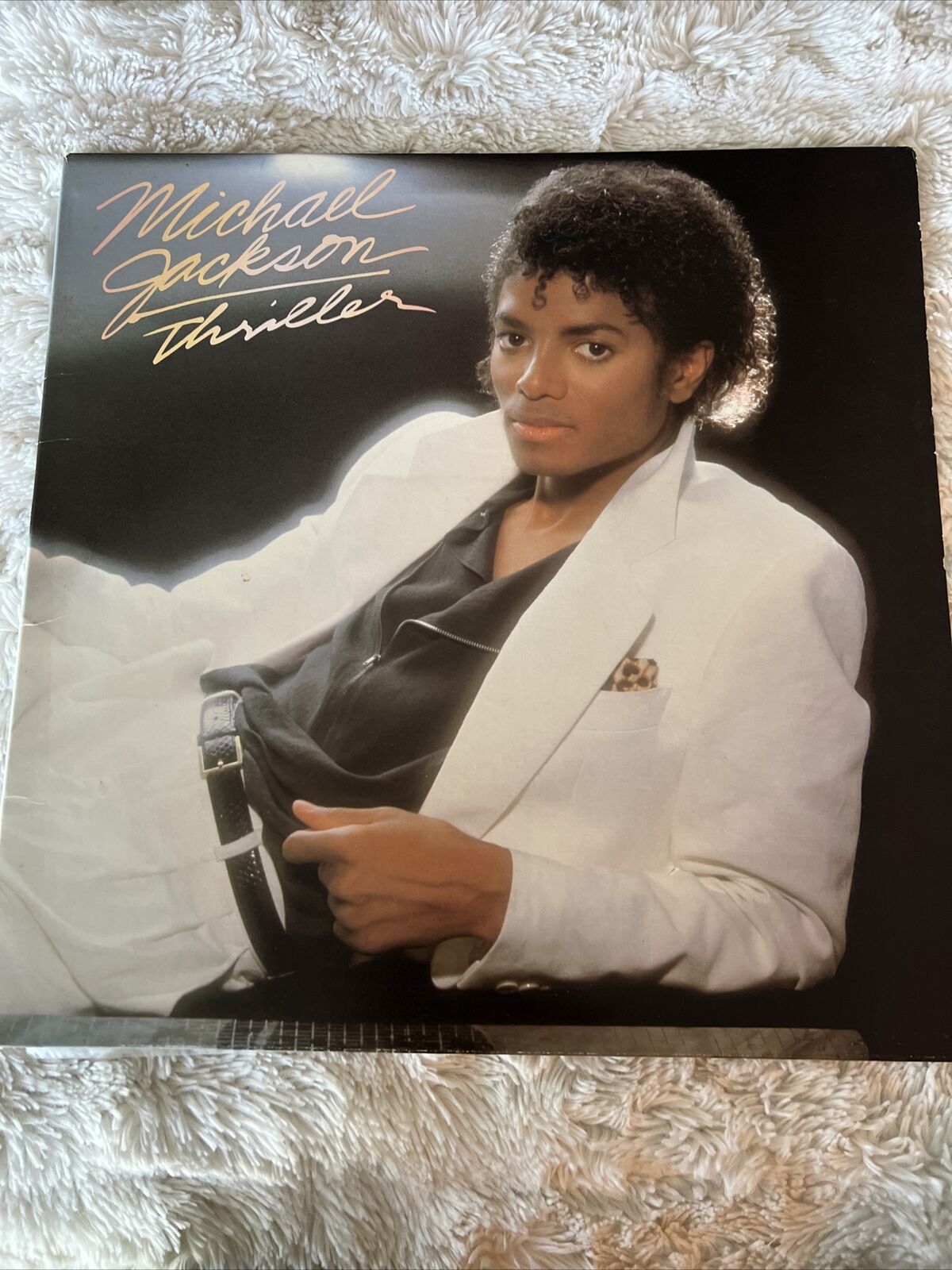 Michael Jackson "Thriller" Epic QE 38112 LP 1982 Press Quincy & MJ Credit EX Con