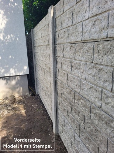 16 m Betonzaun beidseitige doppelseitig 2 m hoch + Lieferung Modell 1 Betonzäune - Bild 6 von 13
