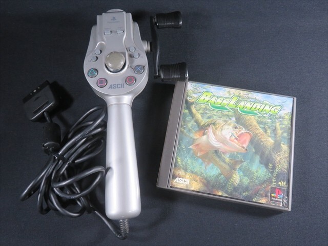 ps1 tsuricon 1 manette de pêche sony ps Japon jeu ASCII bass landing testé