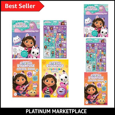 Gabby's Dollhouse Activity Set mit Malset, Aufklebern, Stickerbuch & C...