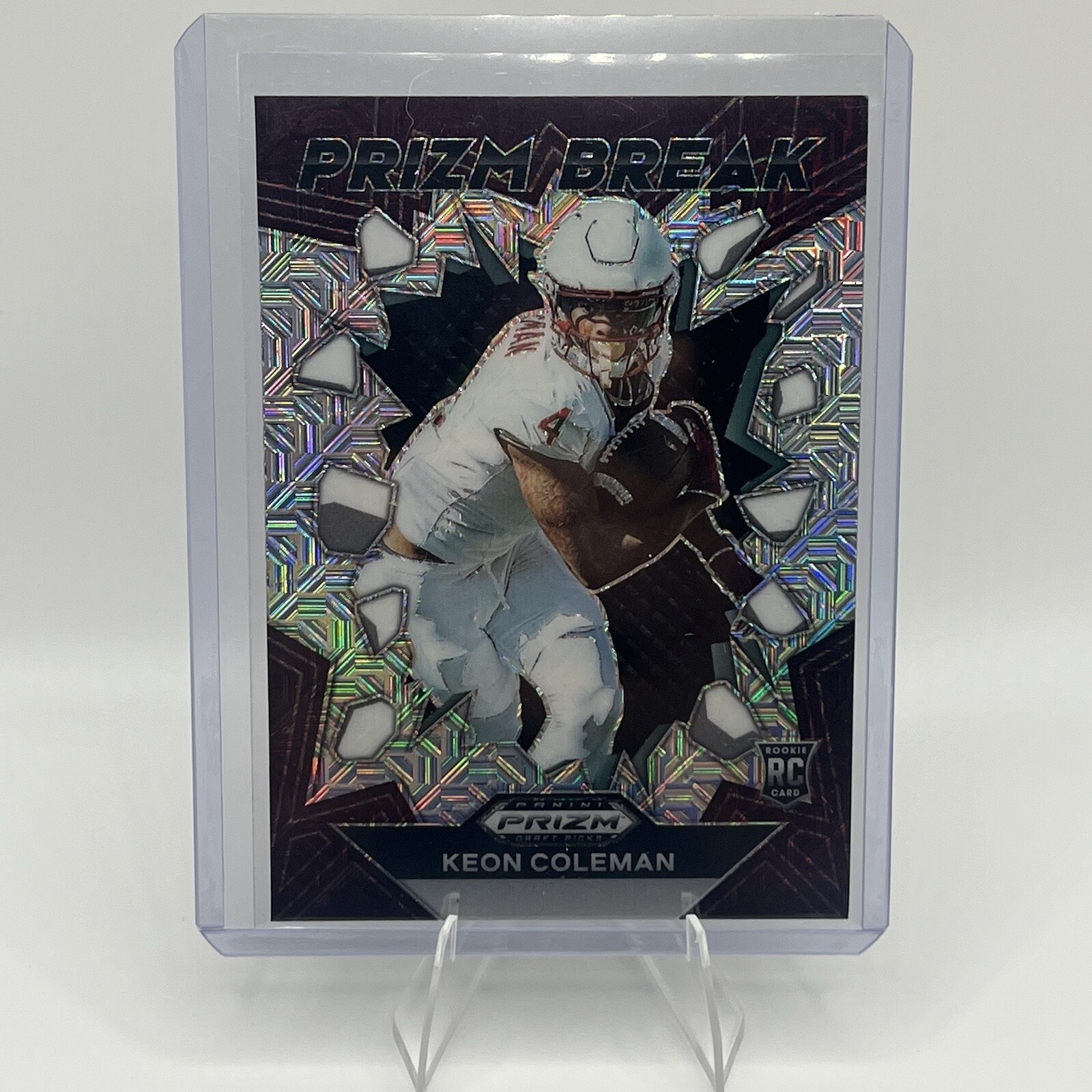 2024 Panini Prizm Draft Mojo Prizm Break Keon Coleman 25/25 SSP BOOKEND