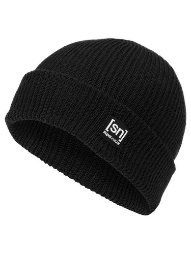 Super.Natural - Merino Basic Beanie jet black Wollmütze Strickmütze - 第 1/1 張圖片